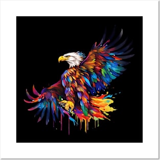 eagle colorfull melted Posters and Art